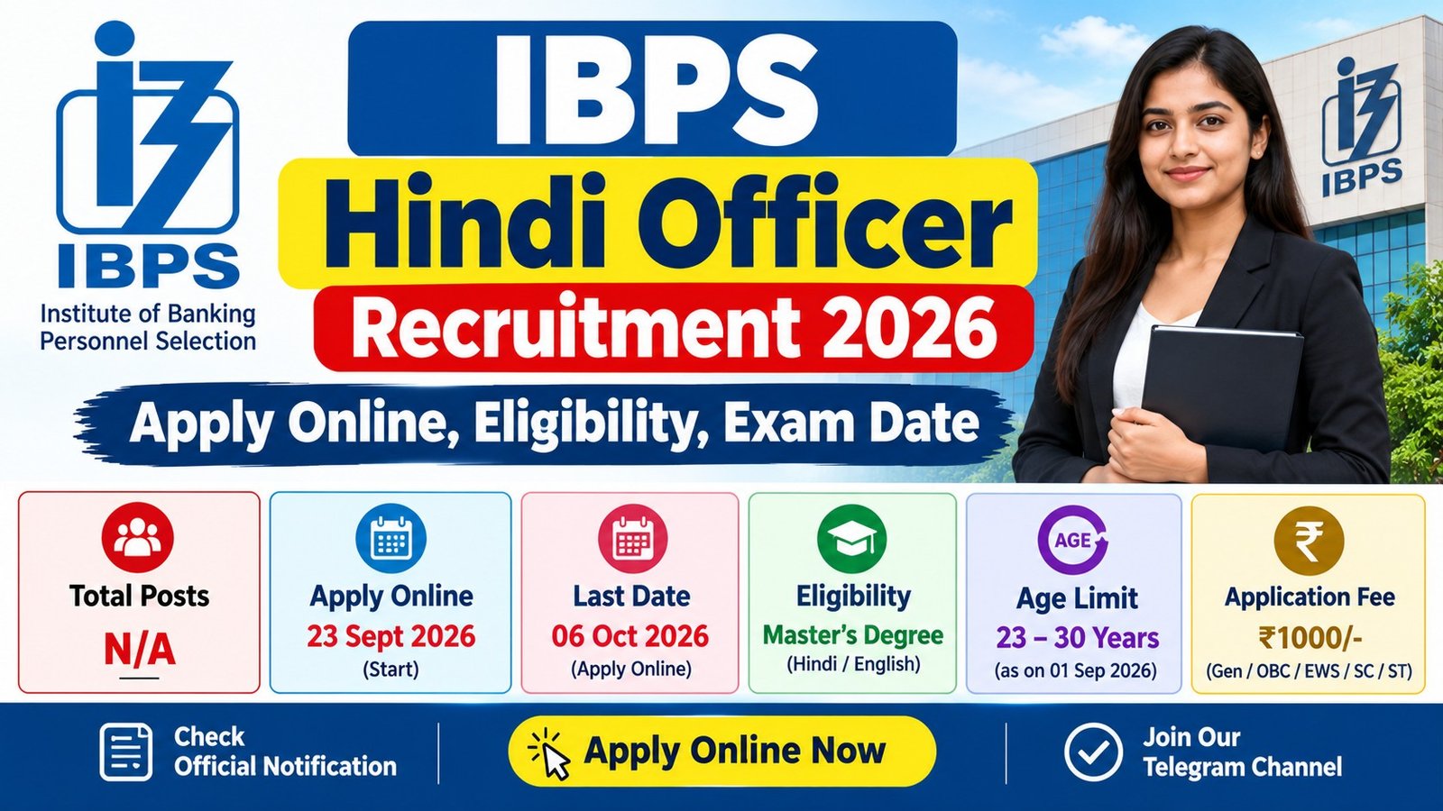 IBPS Hindi Officer Recruitment 2026