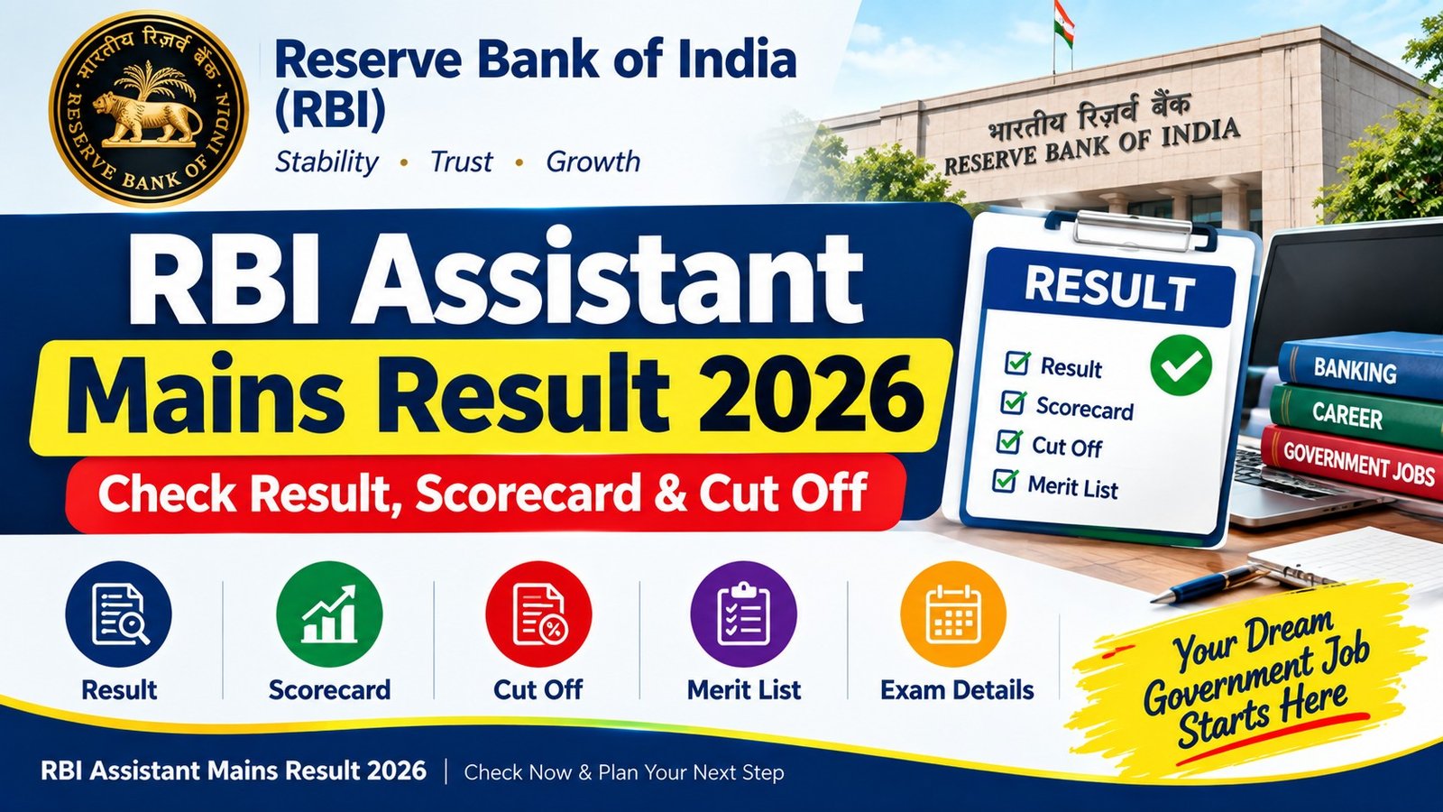 RBI Assistant Mains Result 2026