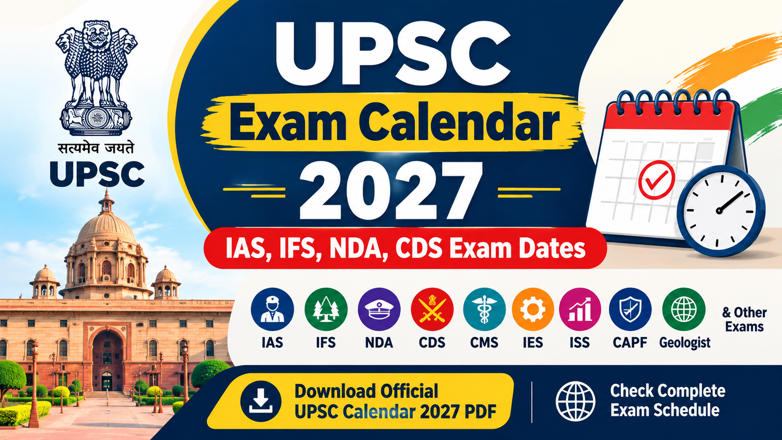UPSC Exam Calendar 2027